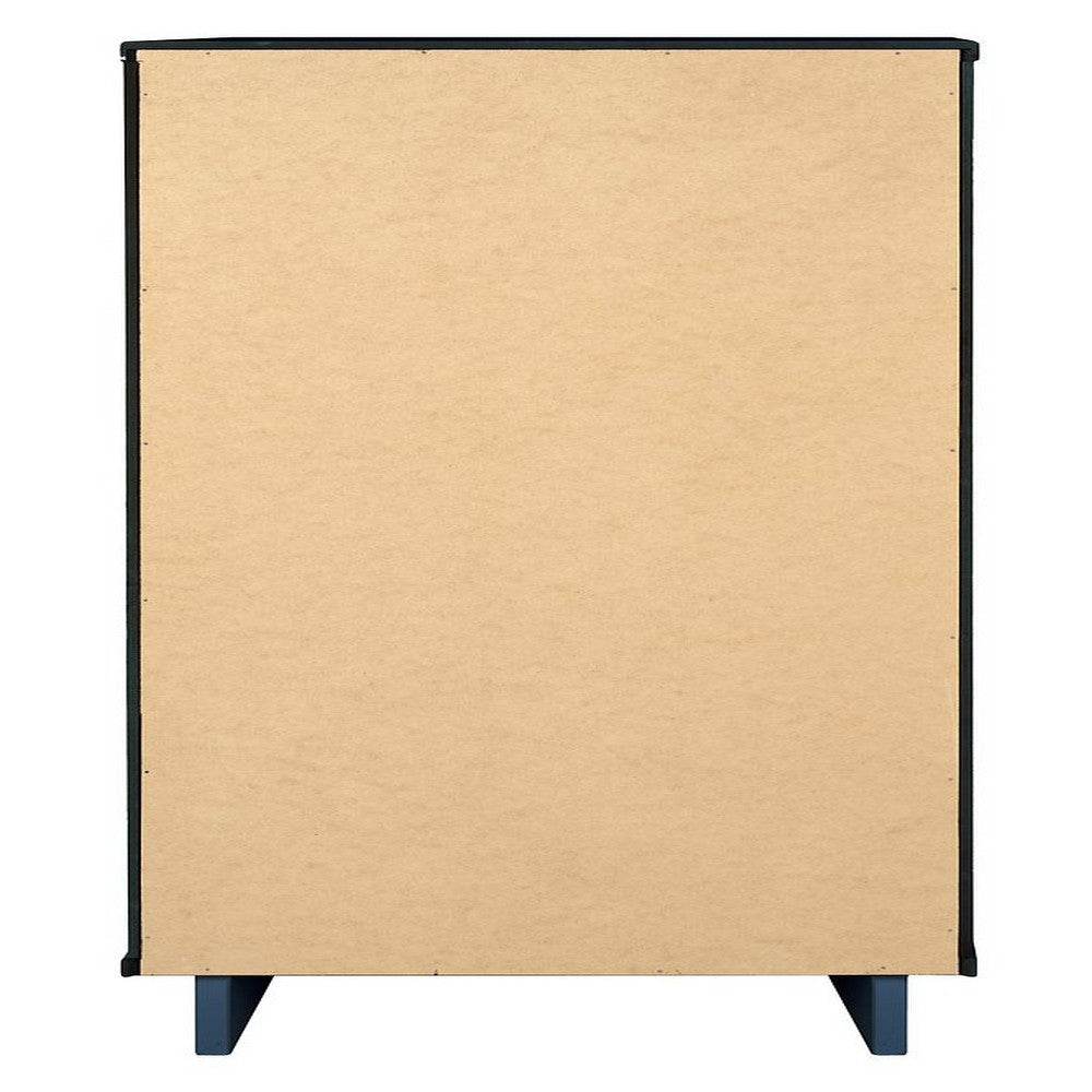 Granville Tall 23.62’’ Modern Narrow Dresser with 5 Full Extension Drawers in Midnight Blue MHC-DR-5004