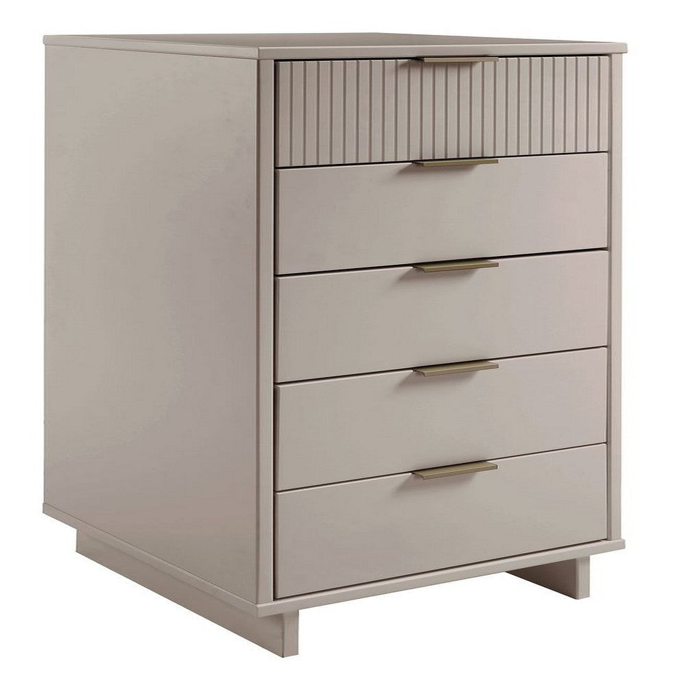 Granville Tall 23.62’’ Modern Narrow Dresser with 5 Full Extension Drawers in Light Grey MHC-DR-5006