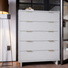 Granville 45.27’’ Modern Tall Dresser with 5 Full Extension Drawers in White MHC-DR-5021