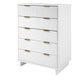 Granville 45.27’’ Modern Tall Dresser with 5 Full Extension Drawers in White MHC-DR-5021