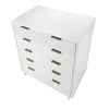 Granville 45.27’’ Modern Tall Dresser with 5 Full Extension Drawers in White MHC-DR-5021