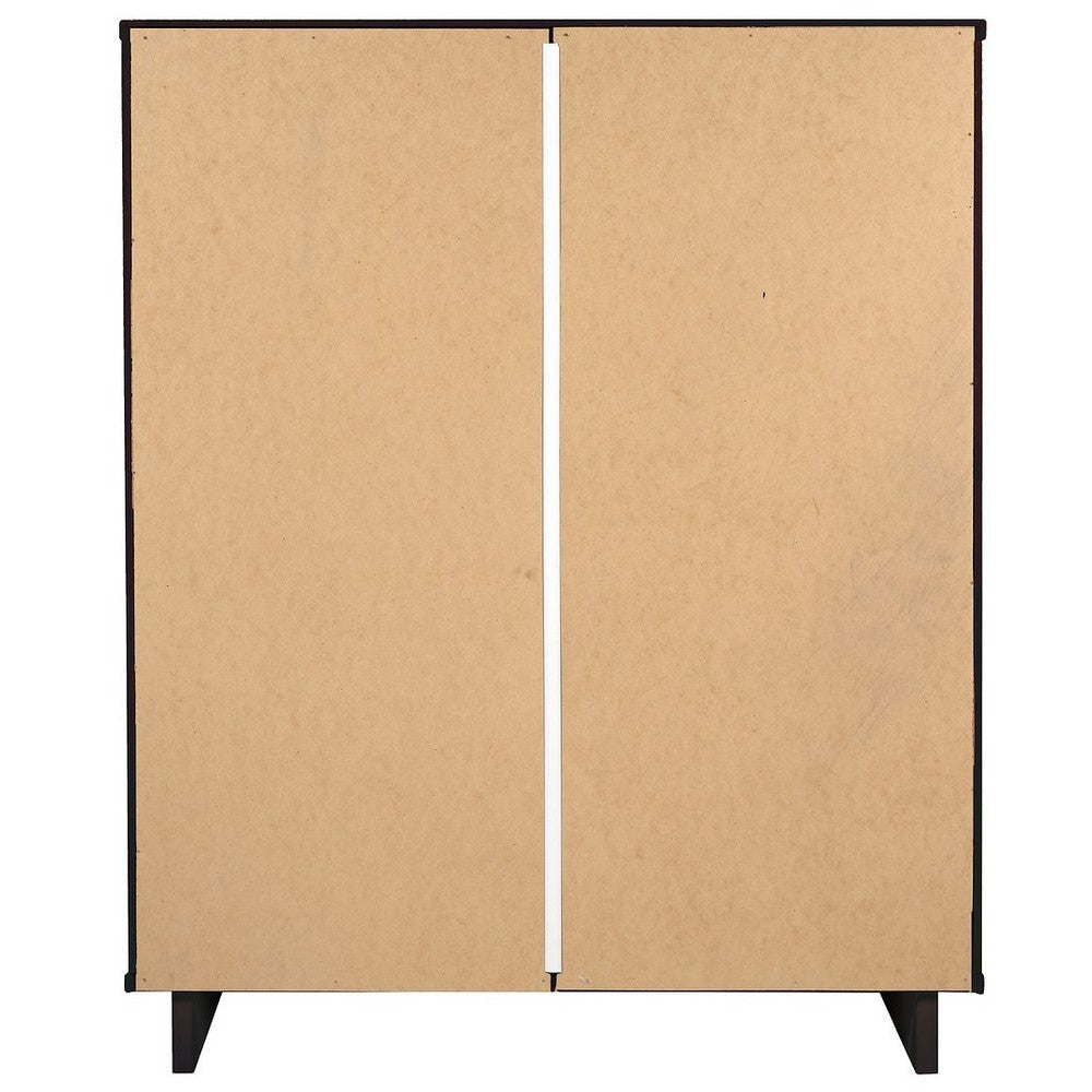 Granville 45.27’’ Modern Tall Dresser with 5 Full Extension Drawers in Black MHC-DR-5022