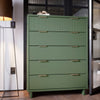 Granville 45.27’’ Modern Tall Dresser with 5 Full Extension Drawers in Sage Green MHC-DR-5023