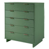Granville 45.27’’ Modern Tall Dresser with 5 Full Extension Drawers in Sage Green MHC-DR-5023