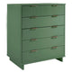 Granville 45.27’’ Modern Tall Dresser with 5 Full Extension Drawers in Sage Green MHC-DR-5023