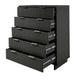 Granville 45.27’’ Modern Tall Dresser with 5 Full Extension Drawers in Dark Grey MHC-DR-5025