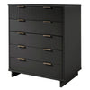 Granville 45.27’’ Modern Tall Dresser with 5 Full Extension Drawers in Dark Grey MHC-DR-5025