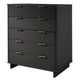 Granville 45.27’’ Modern Tall Dresser with 5 Full Extension Drawers in Dark Grey MHC-DR-5025