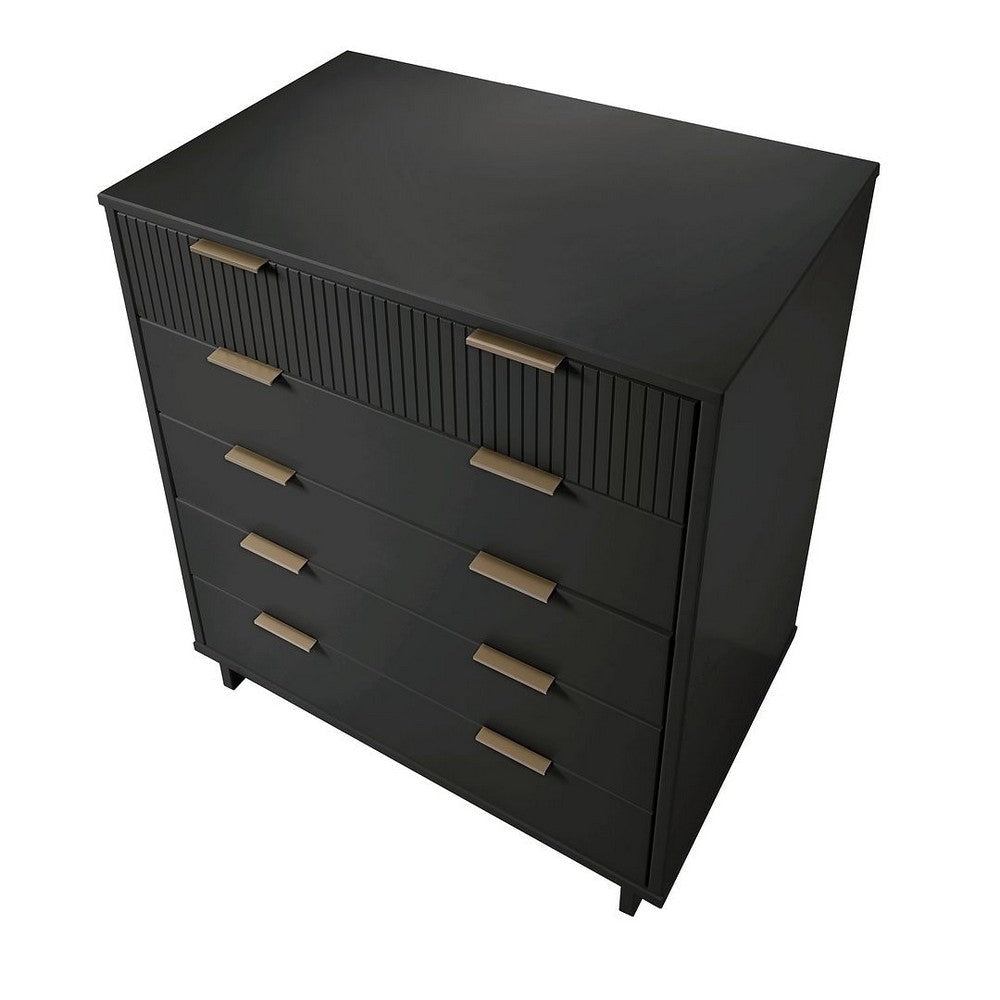 Granville 45.27’’ Modern Tall Dresser with 5 Full Extension Drawers in Dark Grey MHC-DR-5025