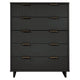 Granville 45.27" Modern Tall Dresser with 5 Full Extension Drawers in Dark Grey