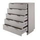 Granville 45.27’’ Modern Tall Dresser with 5 Full Extension Drawers in Light Grey MHC-DR-5026