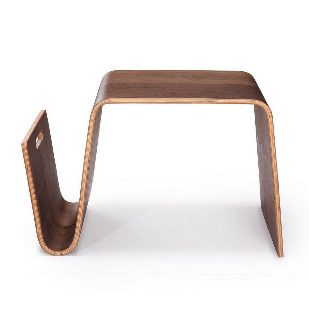 Brookside 25.6 in. Walnut Rectangle Plywood and Ash Veneer End Table MHC-ET001-WA