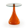 Lava 19.7 in. Orange Glass Top Accent Table MHC-ET003-OR