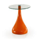 Lava 19.7 in. Orange Glass Top Accent Table MHC-ET003-OR