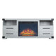 Richmond 60" Fireplace with 2 Drawers and 2 Shelves in Grey