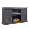 Myrtle 60’’ Fireplace with 2 Sliding Doors and Media Wire Management in Heavy Brown MHC-FP2-BR