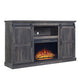 Myrtle 60’’ Fireplace with 2 Sliding Doors and Media Wire Management in Heavy Brown MHC-FP2-BR