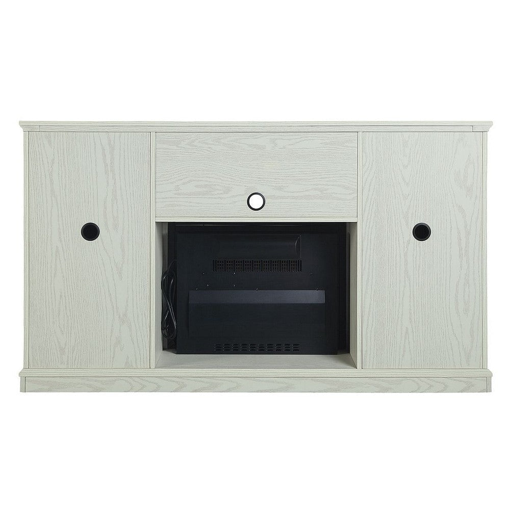 Myrtle 60’’ Fireplace with 2 Sliding Doors and Media Wire Management in Cream Oak MHC-FP2-CR