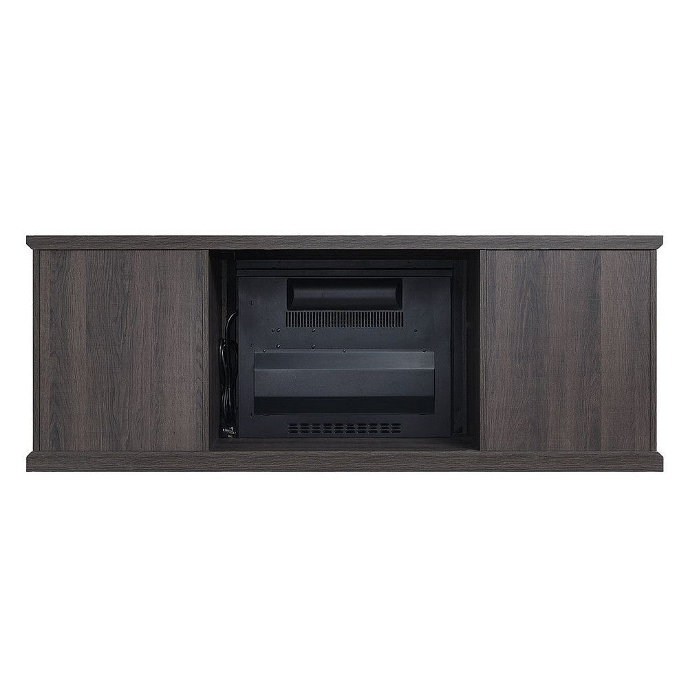 Franklin 60’’ Fireplace with 2 Doors in Heavy Brown MHC-FP3-BR