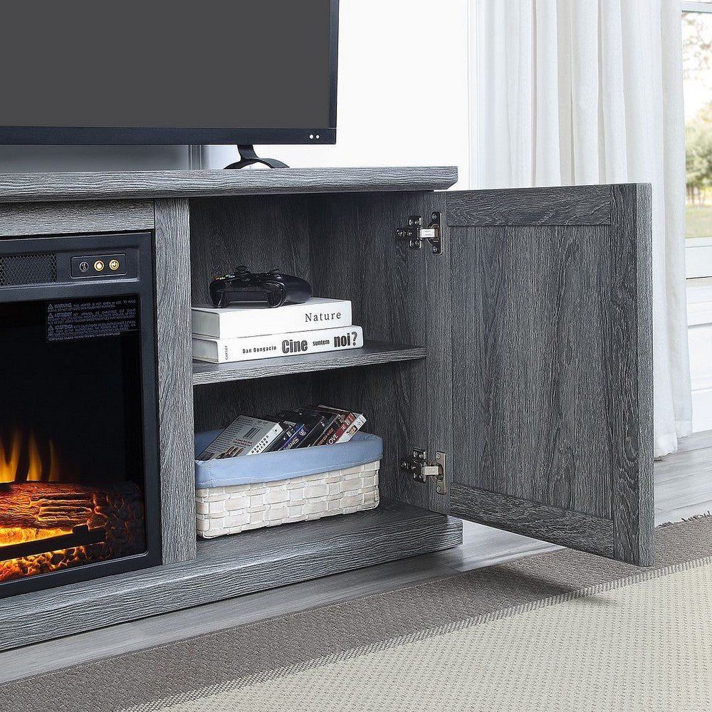 Franklin 60’’ Fireplace with 2 Doors in Grey MHC-FP3-GY