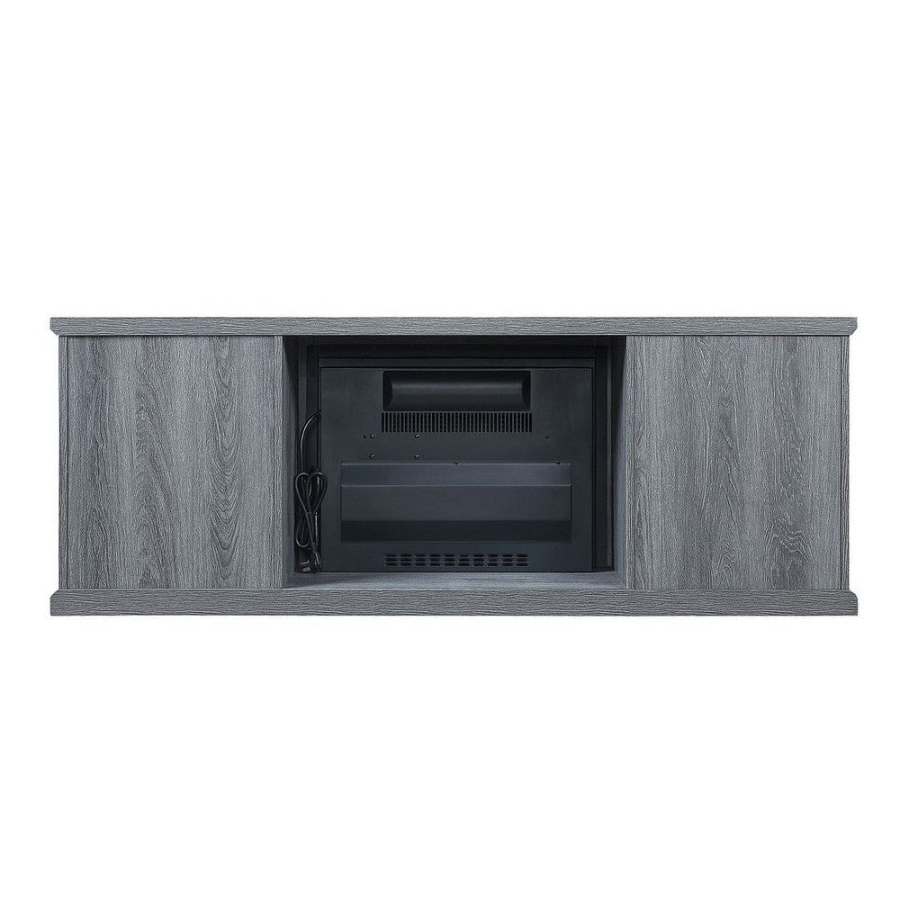 Franklin 60’’ Fireplace with 2 Doors in Grey MHC-FP3-GY