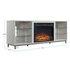 Brighton 60’’ Fireplace with Glass Shelves and Media Wire Management in Beige MHC-FP4-BG