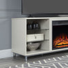Brighton 60’’ Fireplace with Glass Shelves and Media Wire Management in Beige MHC-FP4-BG
