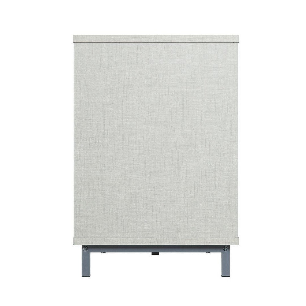 Brighton 60’’ Fireplace with Glass Shelves and Media Wire Management in Beige MHC-FP4-BG