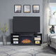Brighton 60’’ Fireplace with Glass Shelves and Media Wire Management in Onyx MHC-FP4-BL
