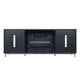 Brighton 60’’ Fireplace with Glass Shelves and Media Wire Management in Onyx MHC-FP4-BL