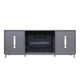 Brighton 60’’ Fireplace with Glass Shelves and Media Wire Management in Grey MHC-FP4-GY