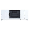 Brighton 60’’ Fireplace with Glass Shelves and Media Wire Management in White MHC-FP4-WH