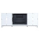 Brighton 60’’ Fireplace with Glass Shelves and Media Wire Management in White MHC-FP4-WH