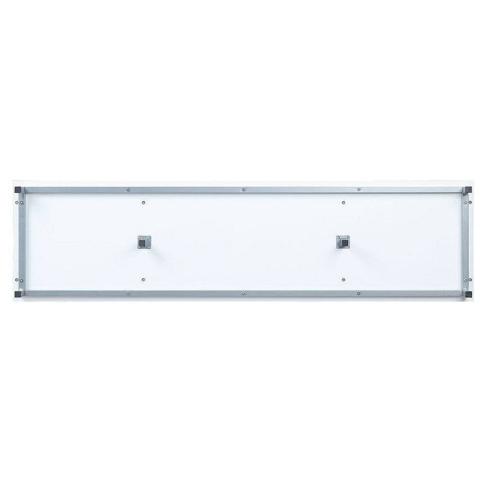 Brighton 60’’ Fireplace with Glass Shelves and Media Wire Management in White MHC-FP4-WH