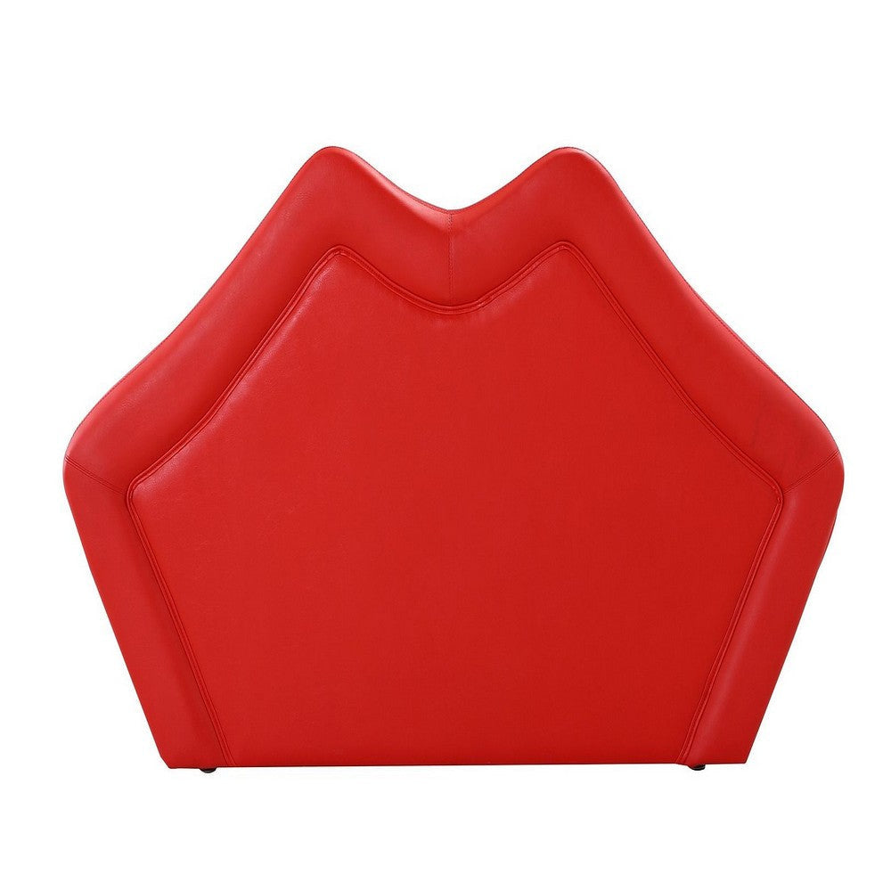 Kiss 61.8 in. Red Faux Leather 2-Seater Loveseat MHC-LS010-RD