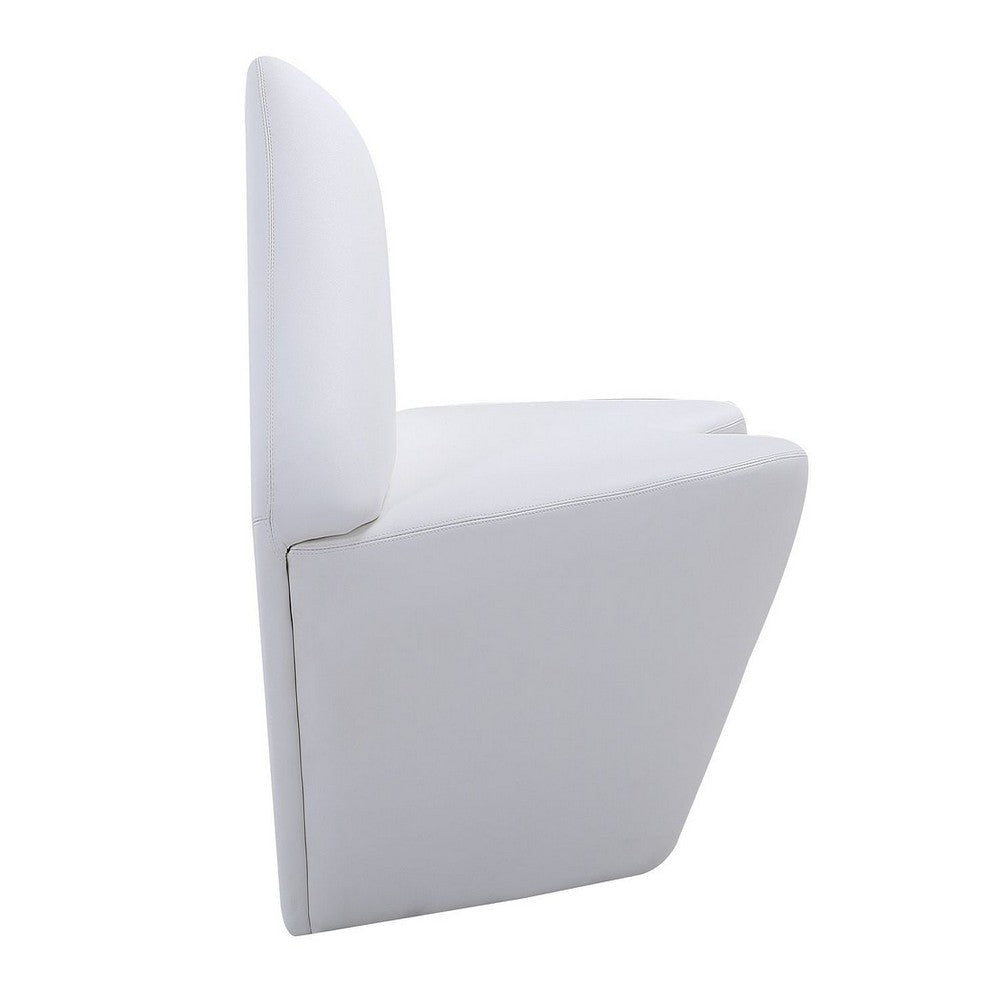 Kiss 61.8 in. White Faux Leather 2-Seater Loveseat MHC-LS010-WH