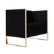Trillium 57.48 in. Black and Gold Velvet 2-Seater Loveseat MHC-LS016-BK