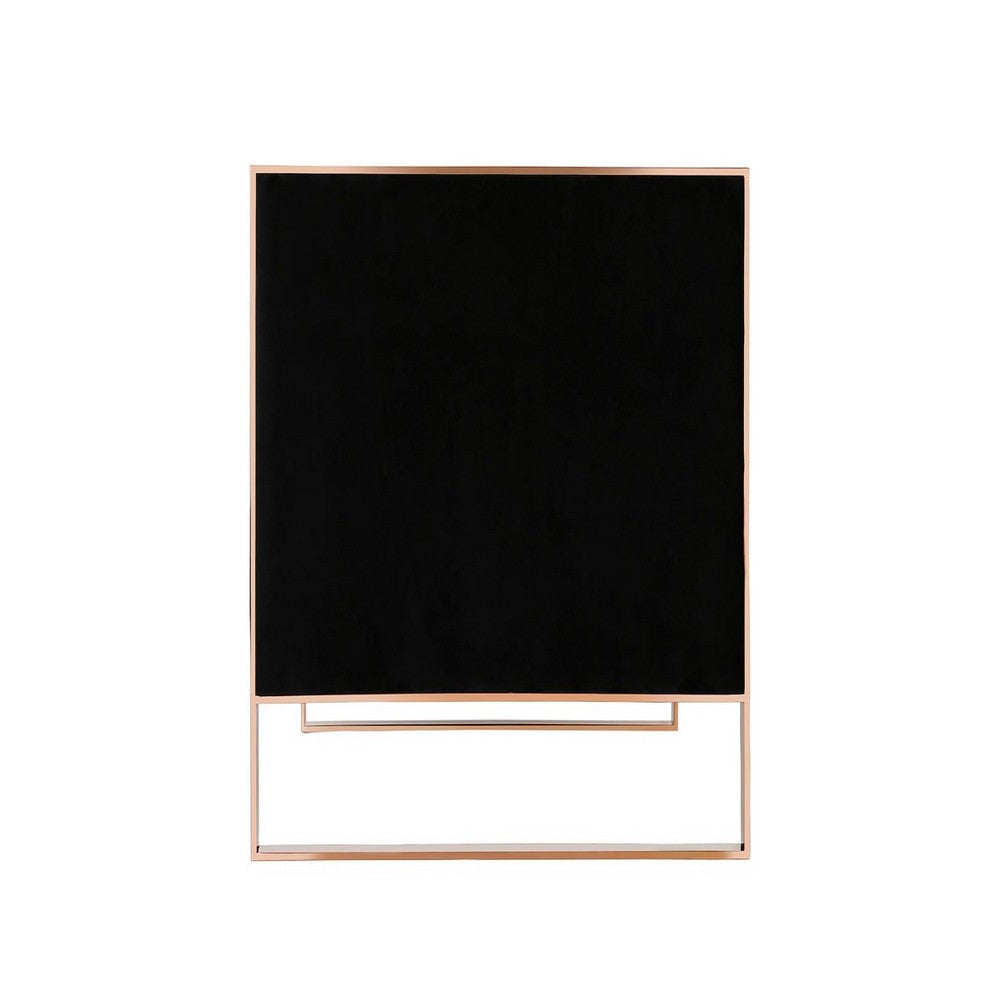 Trillium 57.48 in. Black and Gold Velvet 2-Seater Loveseat MHC-LS016-BK