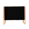 Trillium 57.48 in. Black and Gold Velvet 2-Seater Loveseat MHC-LS016-BK