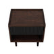 Duane Modern Ribbed Nightstand with Full Extension Drawer in Dark Brown and Black MHC-NS-10GLF-BK