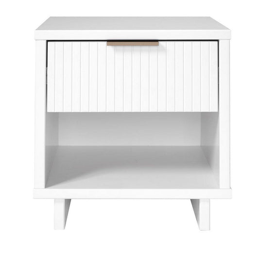 Granville Modern Nightstand 1.0 with 1 Full Extension Drawers in White