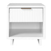 Granville Modern Nightstand 1.0 with 1 Full Extension Drawers in White