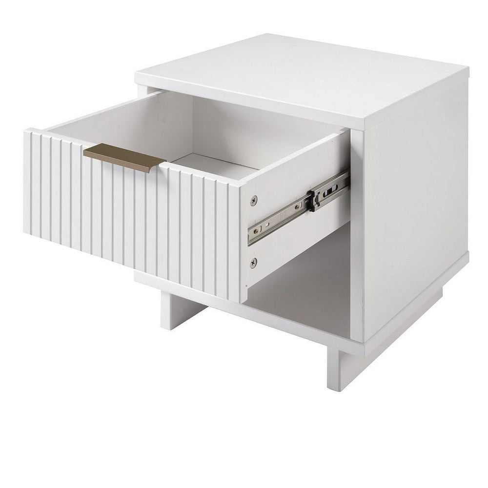 Granville Modern Nightstand 1.0 with 1 Full Extension Drawers in White MHC-NS-5001