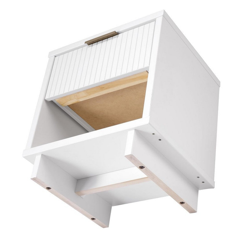 Granville Modern Nightstand 1.0 with 1 Full Extension Drawers in White MHC-NS-5001