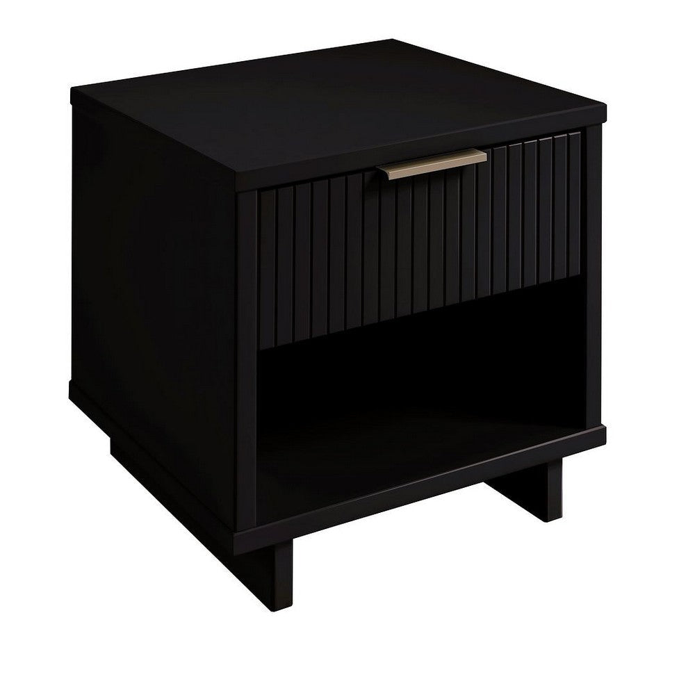 Granville Modern Nightstand 1.0 with 1 Full Extension Drawers in Black MHC-NS-5002