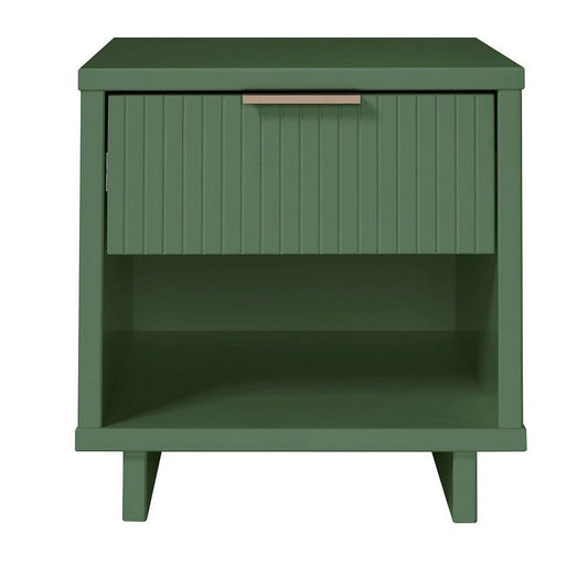 Granville Modern Nightstand 1.0 with 1 Full Extension Drawers in Sage Green