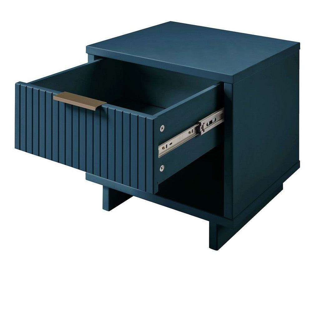 Granville Modern Nightstand 1.0 with 1 Full Extension Drawers in Midnight Blue MHC-NS-5004