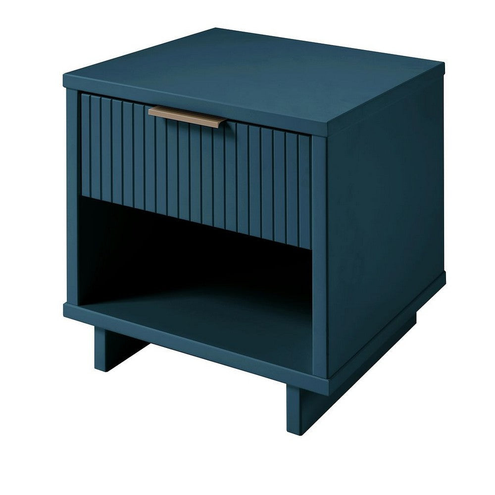 Granville Modern Nightstand 1.0 with 1 Full Extension Drawers in Midnight Blue MHC-NS-5004