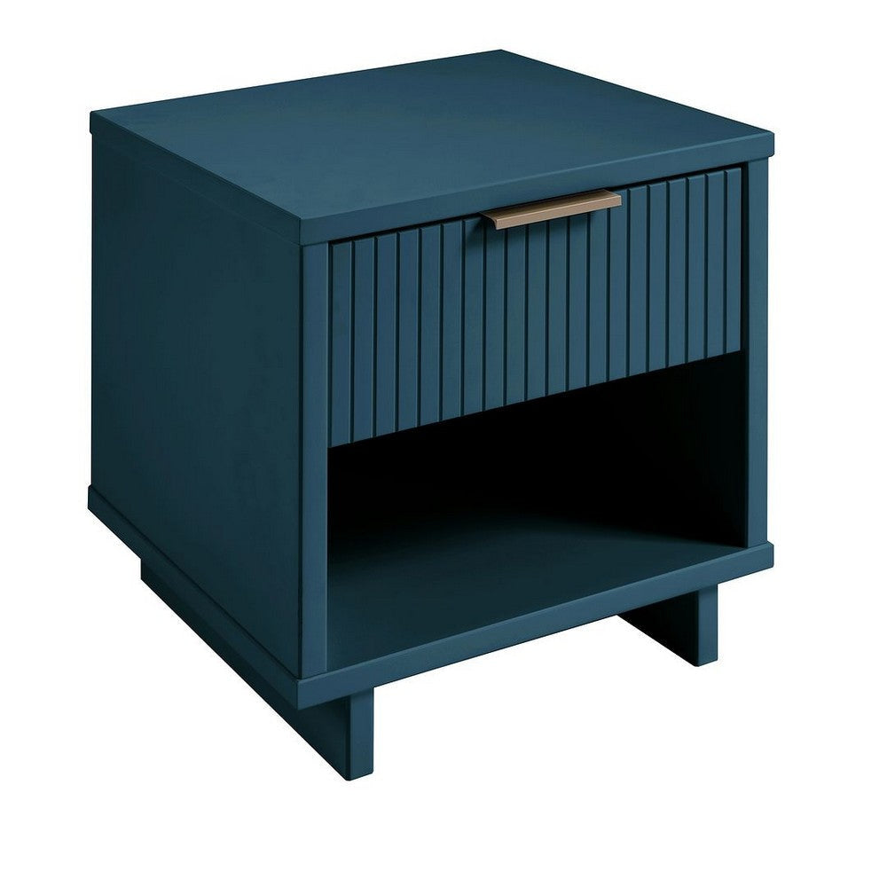 Granville Modern Nightstand 1.0 with 1 Full Extension Drawers in Midnight Blue MHC-NS-5004