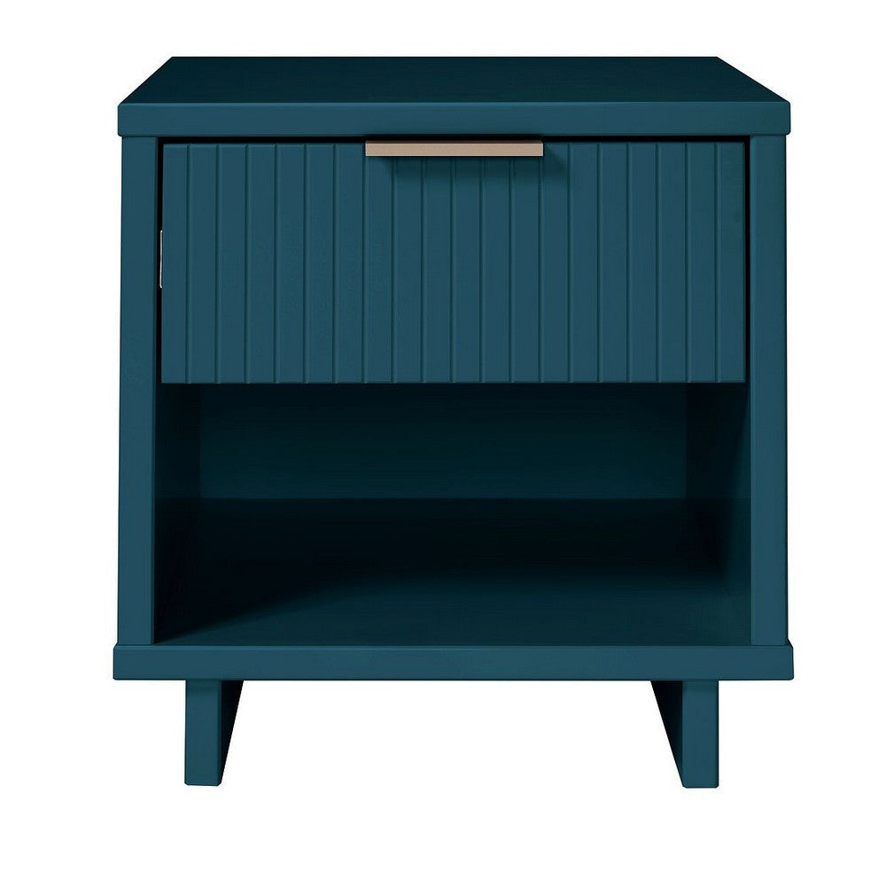 Granville Modern Nightstand 1.0 with 1 Full Extension Drawers in Midnight Blue